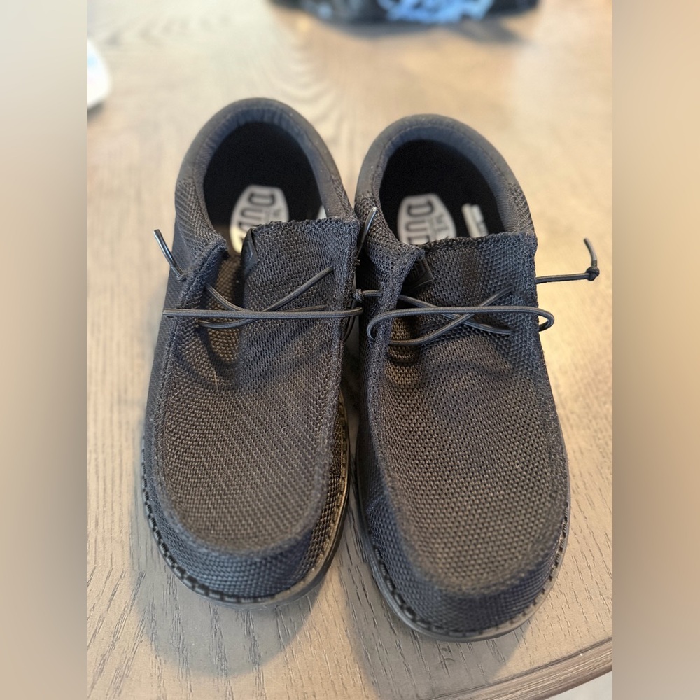 Hey Dude Kids Black Slip-On Canvas Shoes